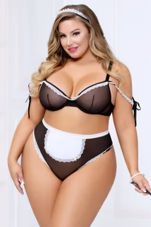 Three Piece French Maid Bedroom Costume