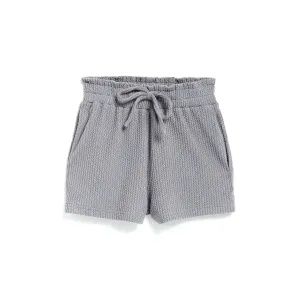 Tractr Girls Mid-Rise Relaxed Drawstring Shorts - Gray