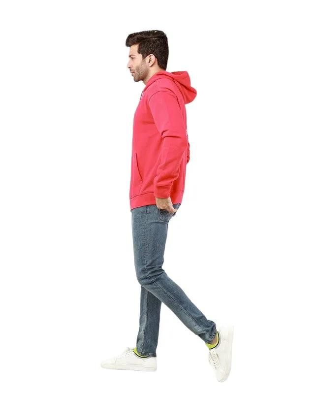 Trendy Red Hoodie for Men's Casual and Comfortable Style