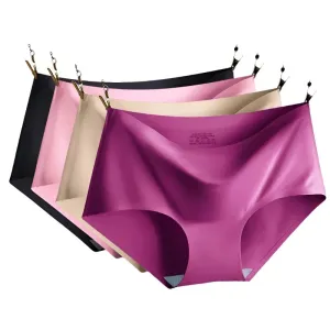 Trowbridge Women's 10-Piece Seamless Briefs Set - Plus Size Silk Satin Comfort