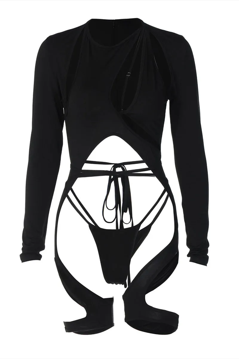 TS3250 Cutout Long Sleeve Bodysuit