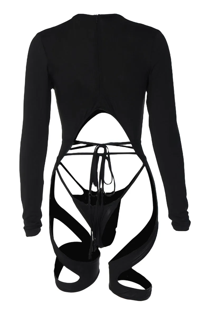 TS3250 Cutout Long Sleeve Bodysuit