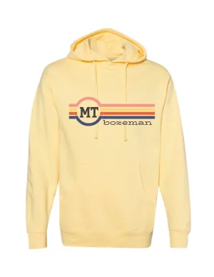 Two Letter Striped - Customized - Unisex Hooded Pullover: Light Yellow / X-Large