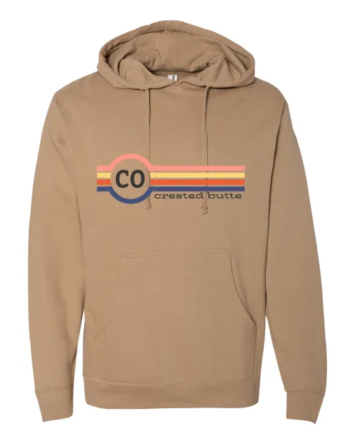 Two Letter Striped - Customized - Unisex Hooded Pullover: Navy / Large