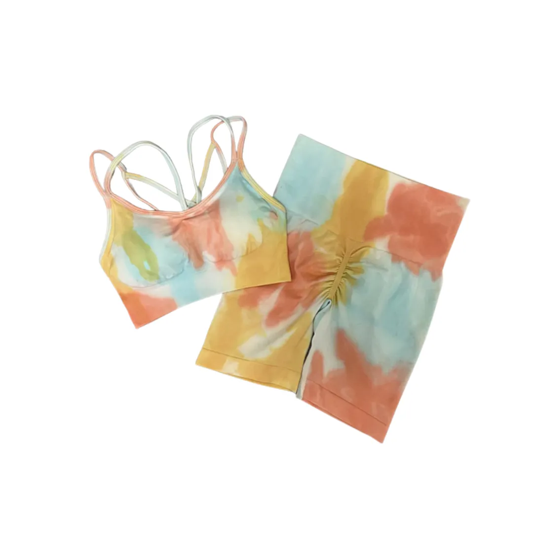 Two Piece Seamless Shorts and Bra Yoga Set
