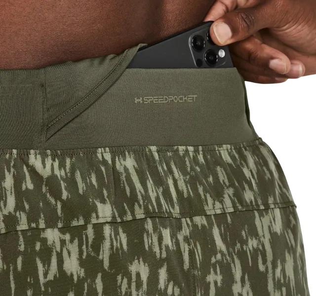 Under Armour Launch Elite 5 Inch Shorts - Marine Green Camo