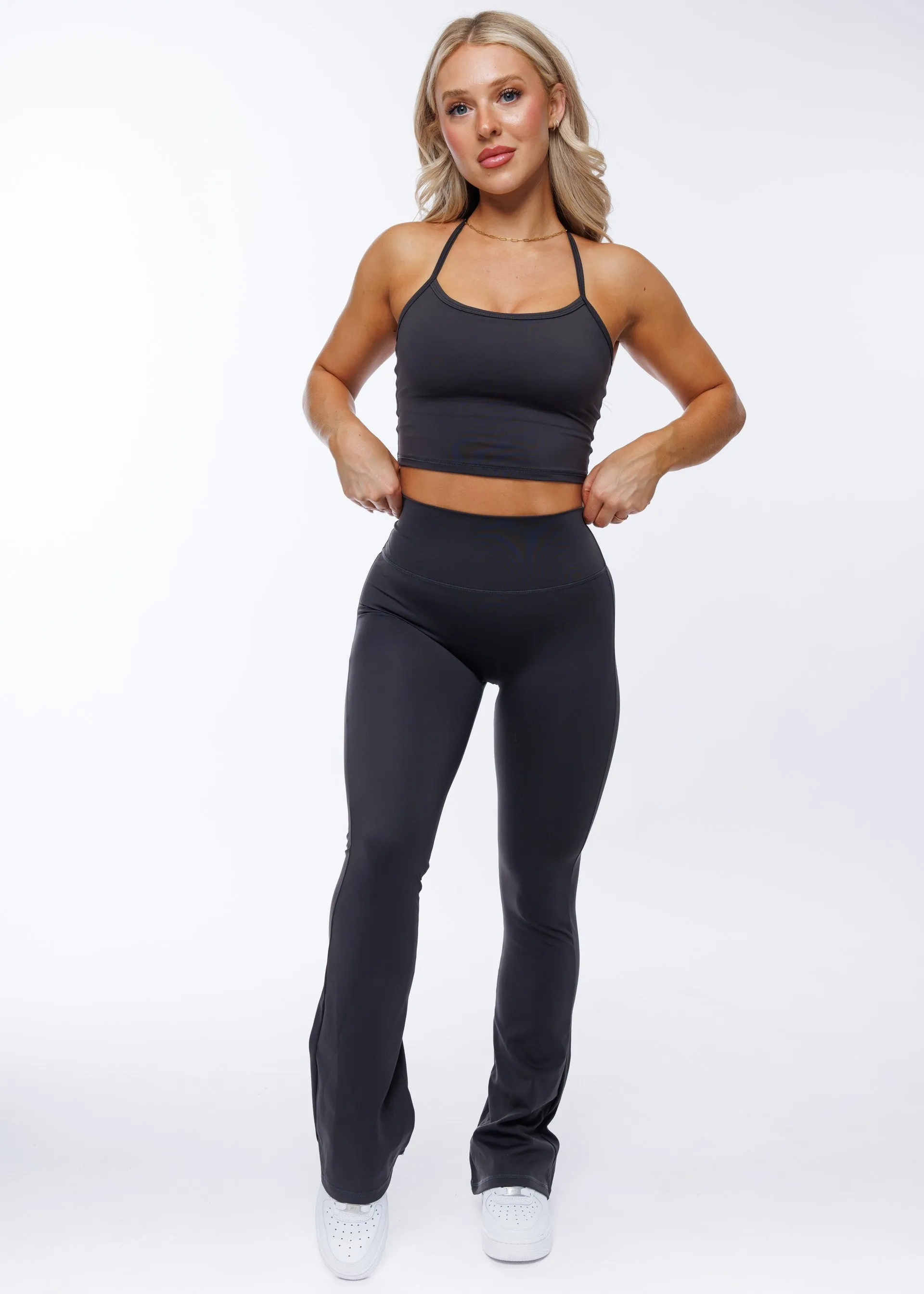 Vantage Cropped Tank - Graphite