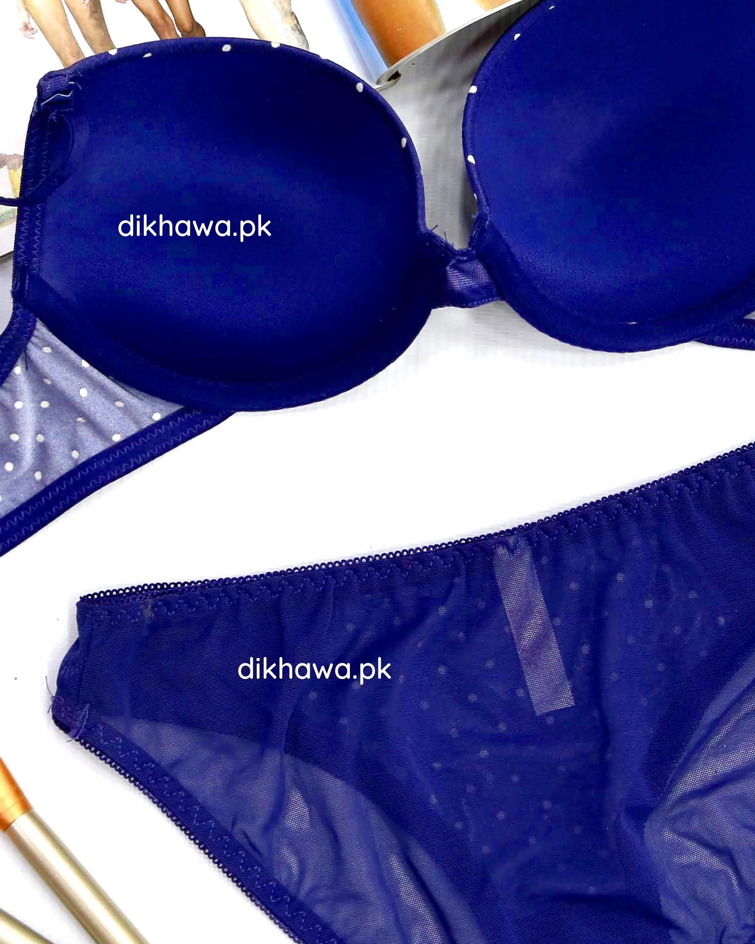Victoria's Secret - Pushup Bra Panty Set - Polka Dotted Seamless Bra- 2021
