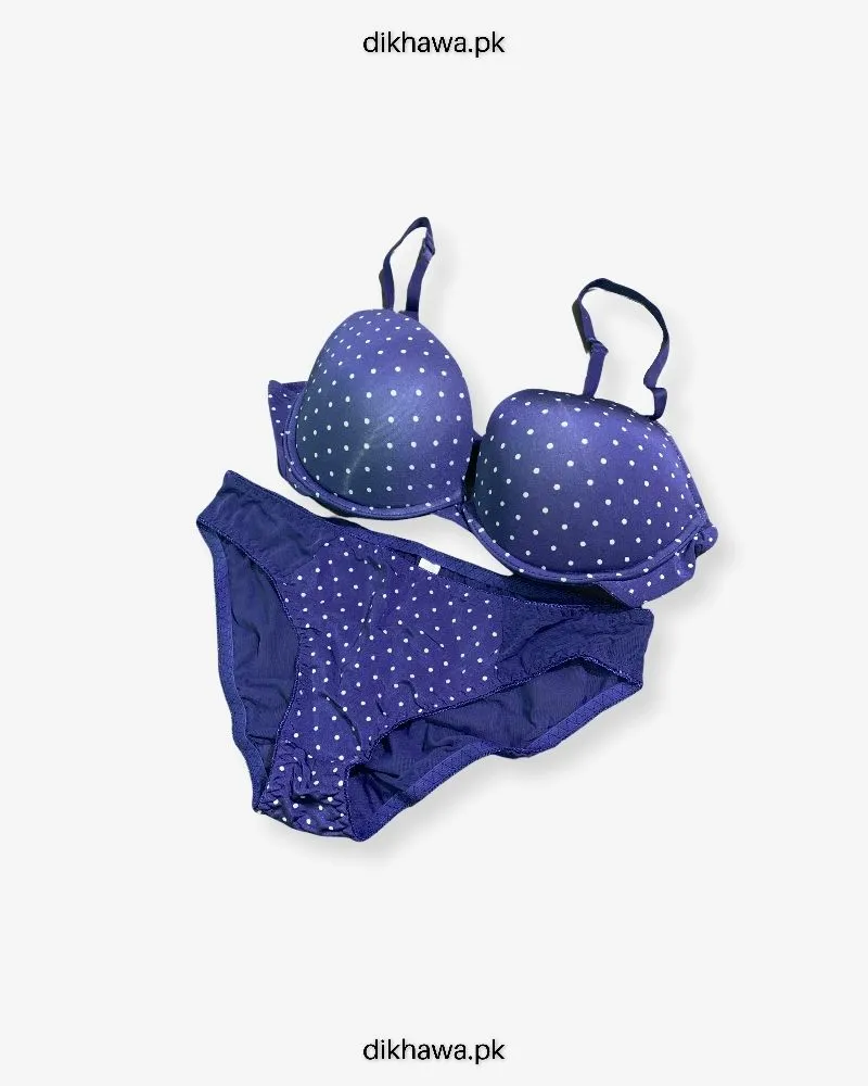 Victoria's Secret - Pushup Bra Panty Set - Polka Dotted Seamless Bra- 2021