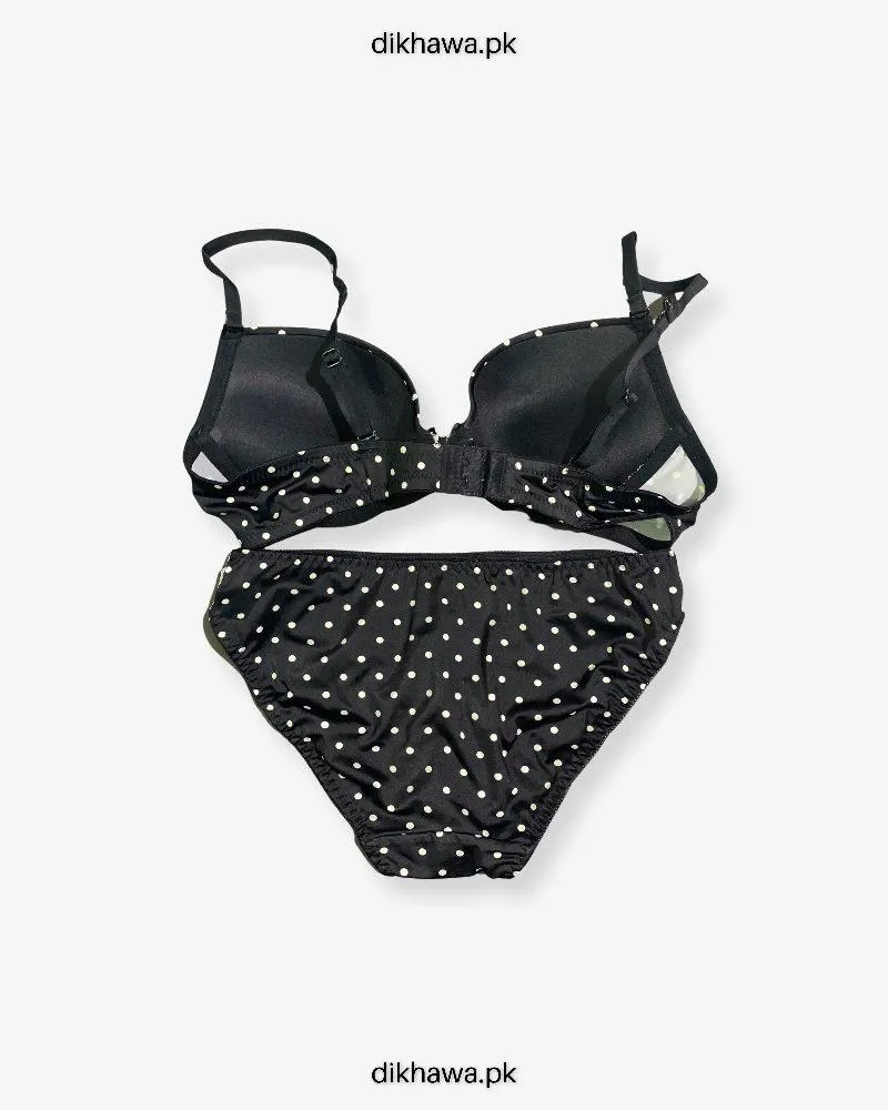 Victoria's Secret - Pushup Bra Panty Sets - Polka Dotted Lace Double Padded Bra- 2021