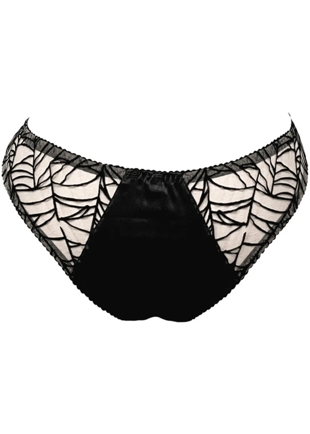 Videnoir Spiderweb Brief Nude Black