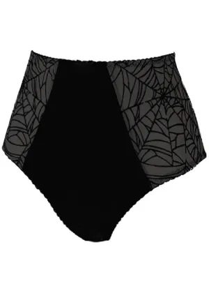 Videnoir Spiderweb High Waist Brief In Black