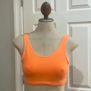 Vintage 90s Gilda Marx  sports bra crop top cotton spandex orange women’s size L