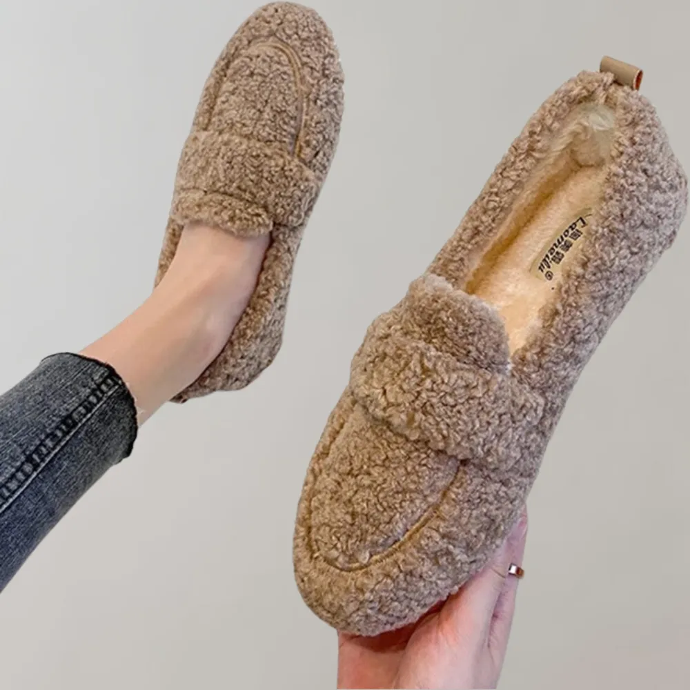 Wanja - Cozy Plush Loafers for Women