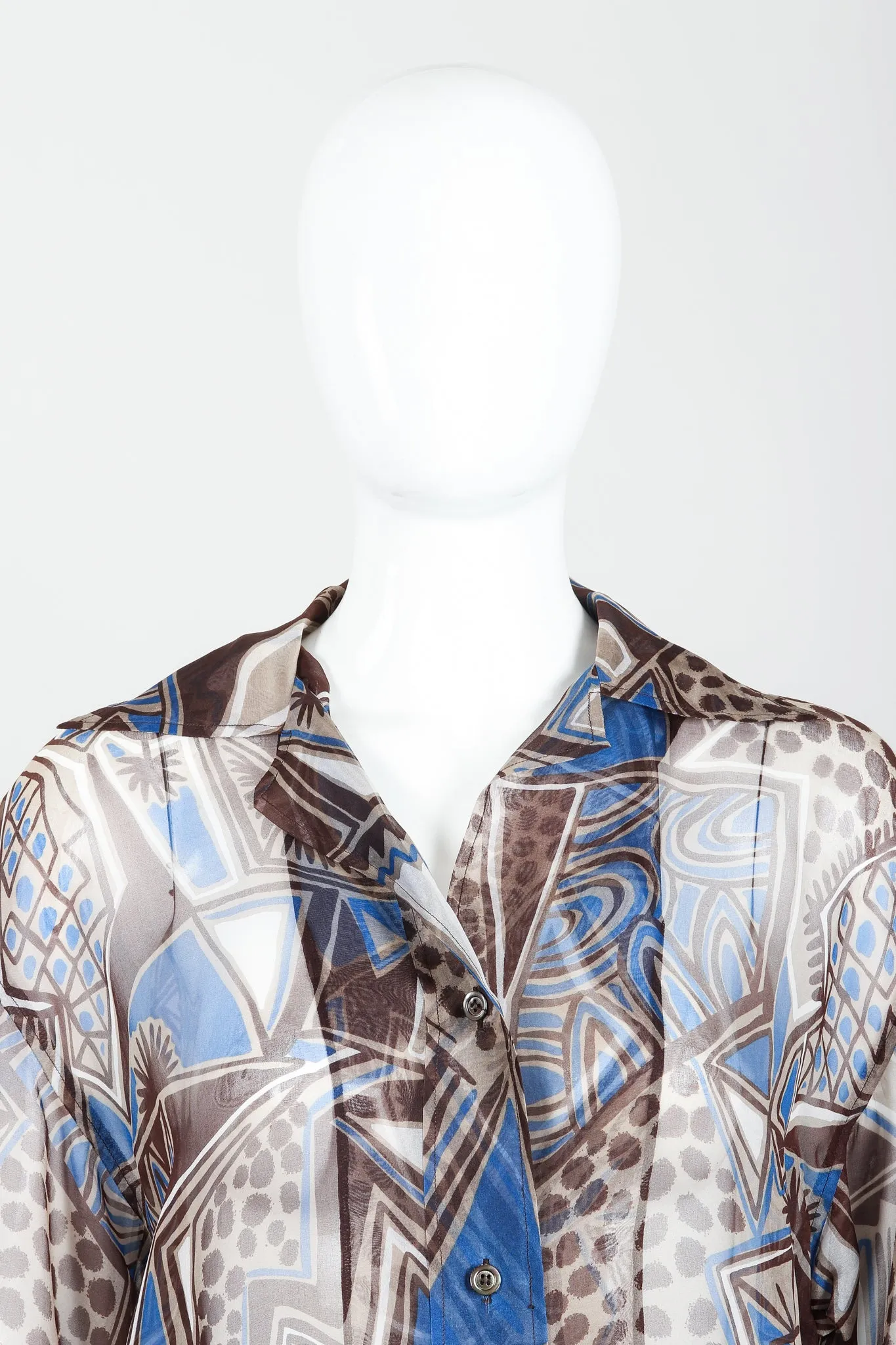 Wax Print Organza Blouse