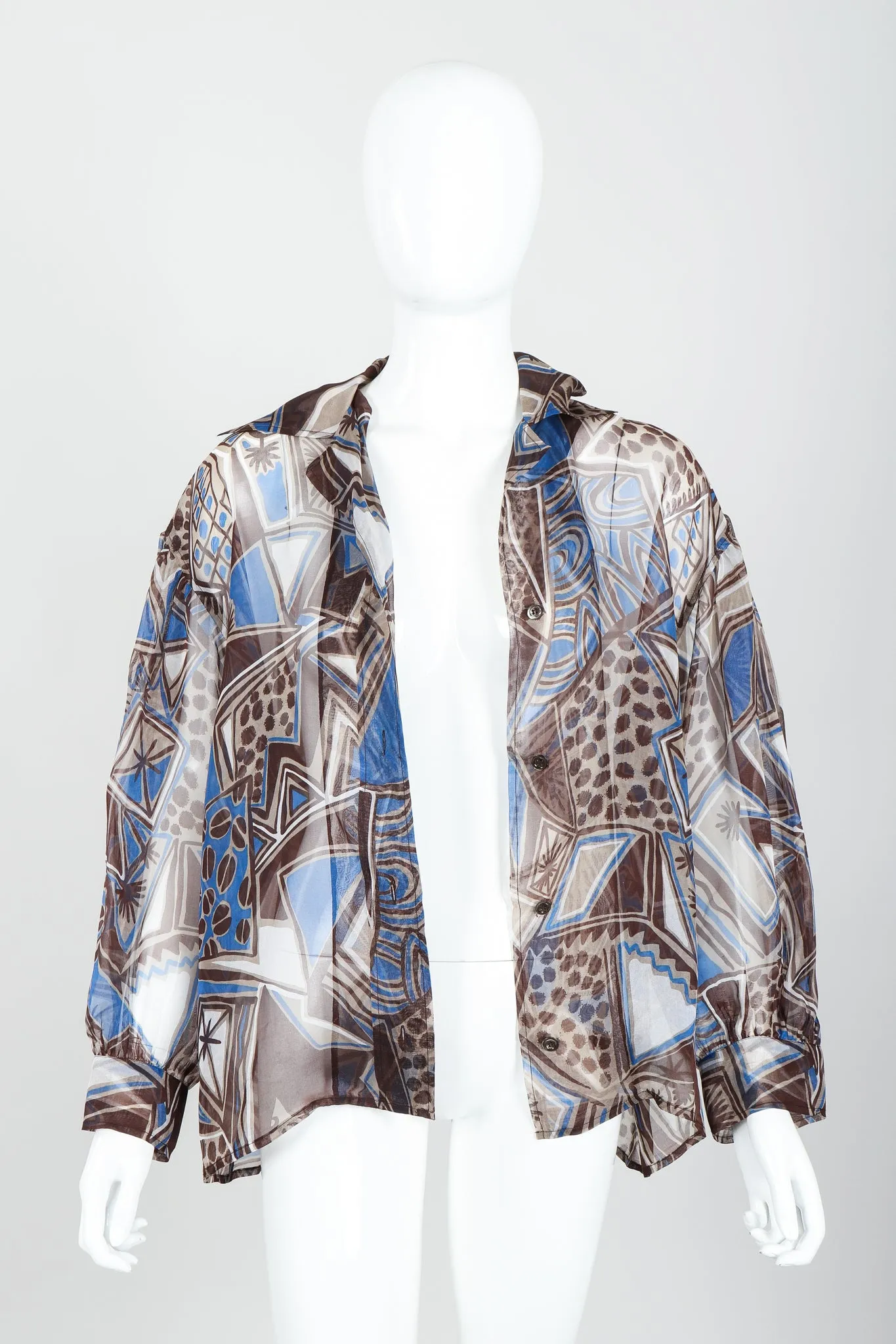 Wax Print Organza Blouse
