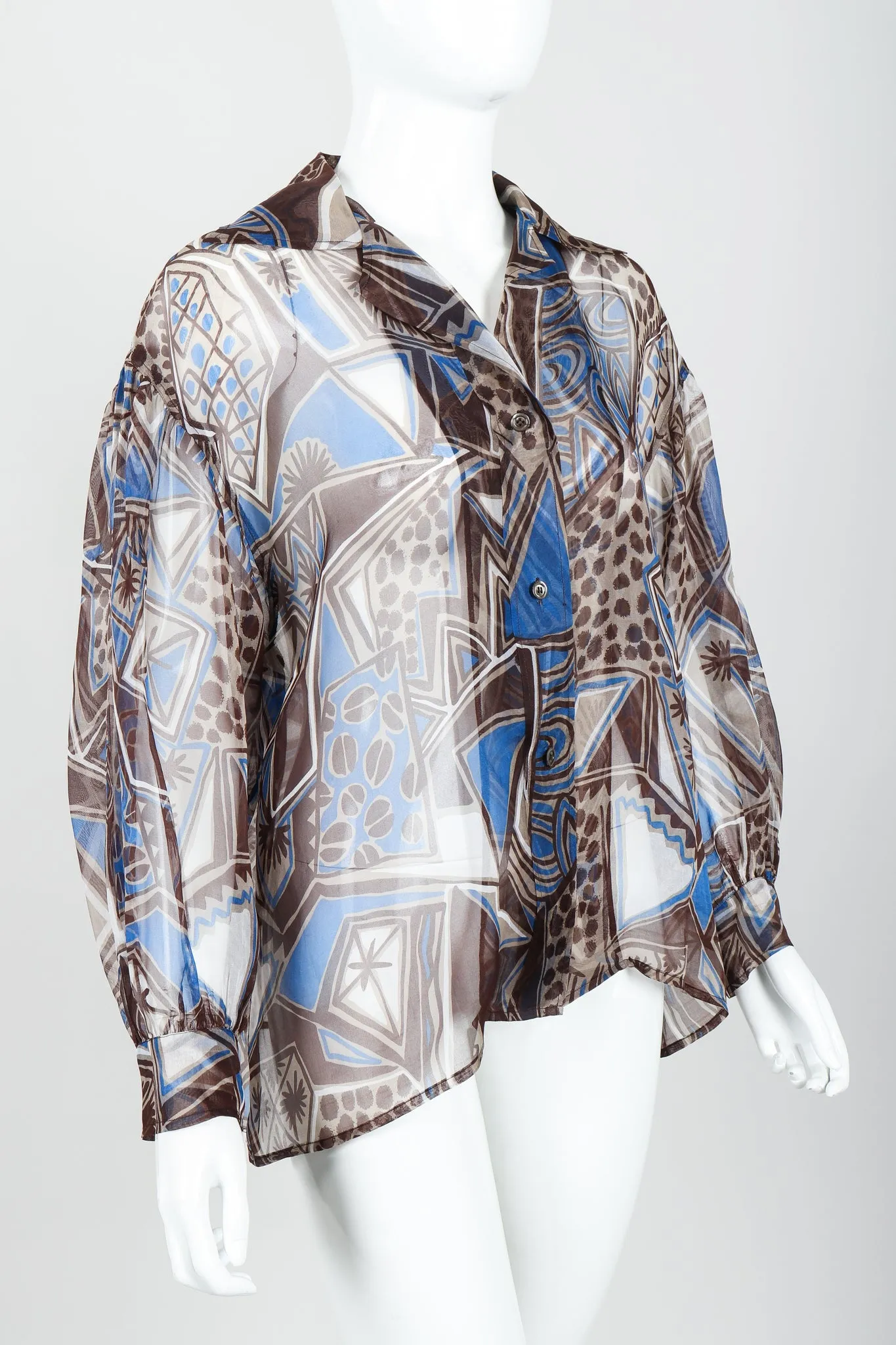 Wax Print Organza Blouse