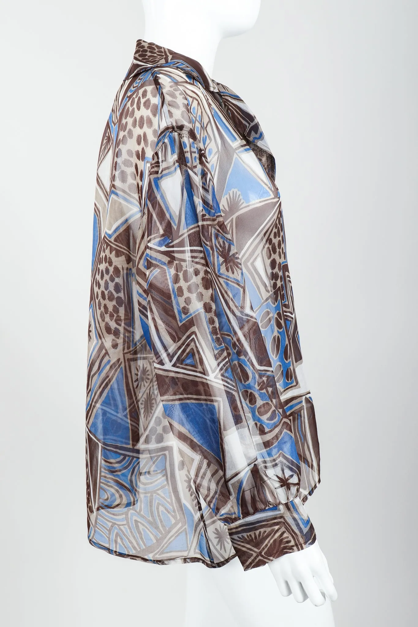 Wax Print Organza Blouse