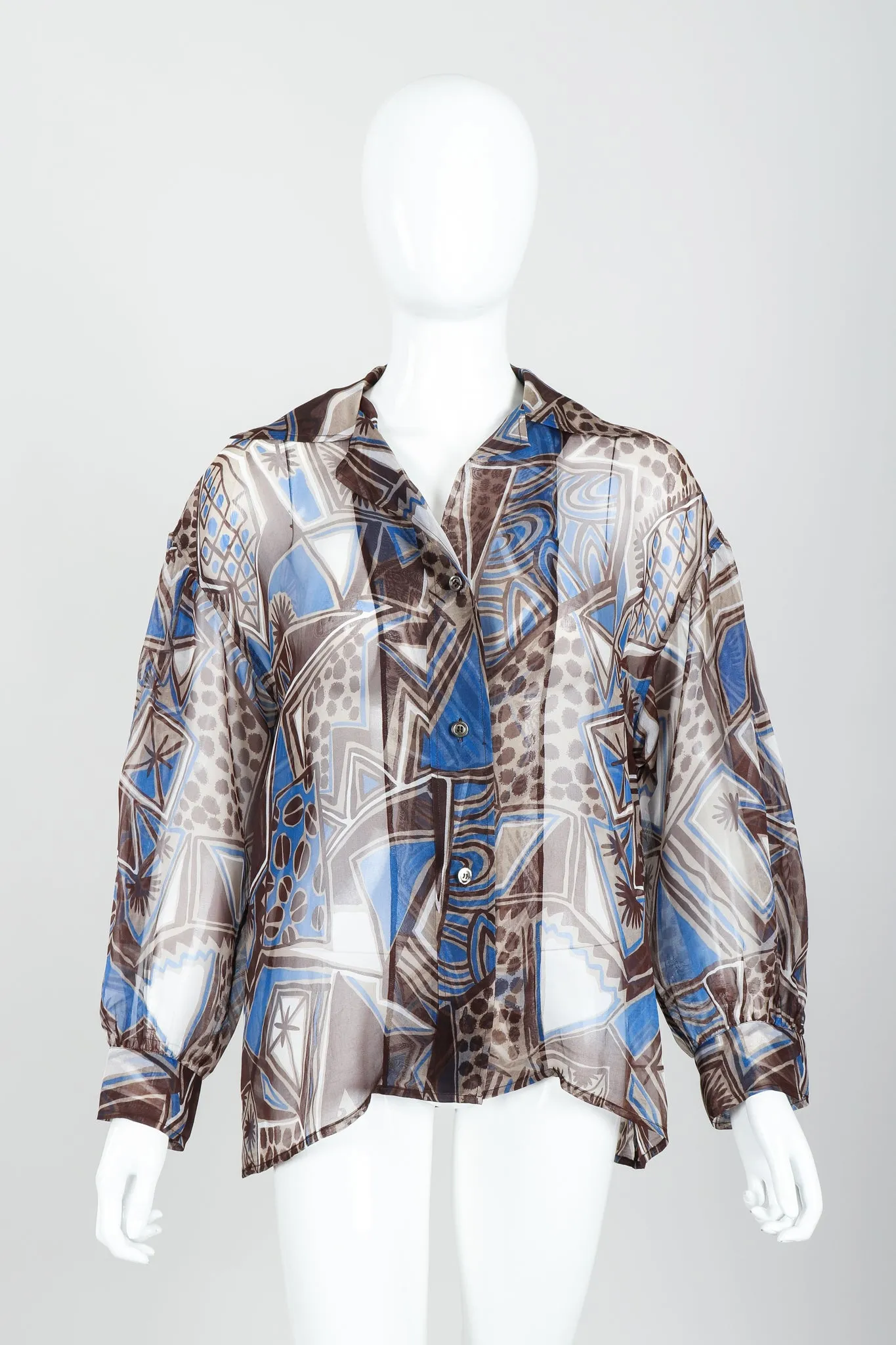 Wax Print Organza Blouse