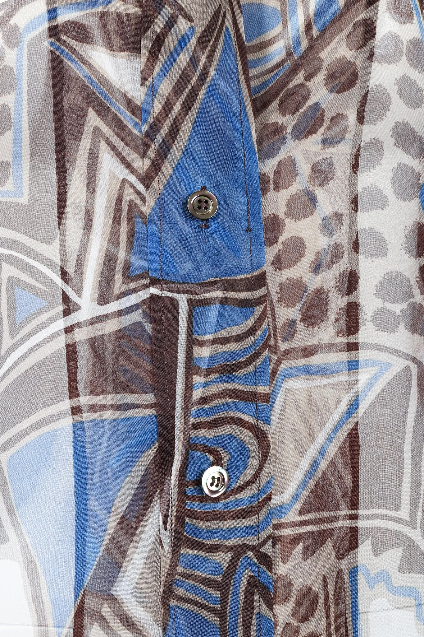 Wax Print Organza Blouse