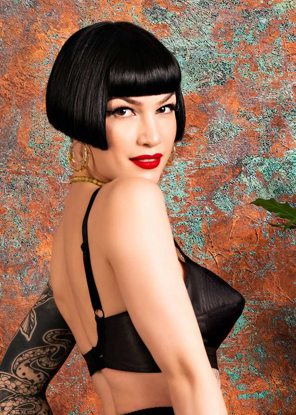 What Katie Did Maitresse Satin Bullet Bra Black