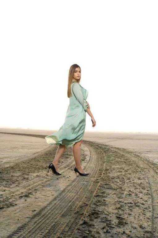 White Dress With Emb Patch