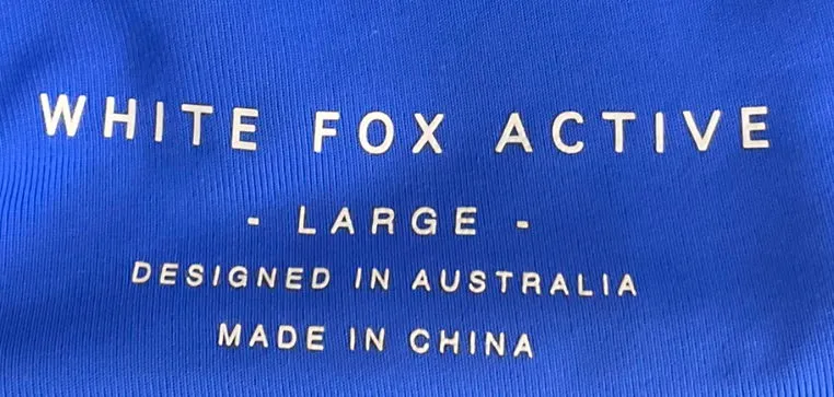 White Fox Blue She's Healthy Sports Crop Cobalt UK L