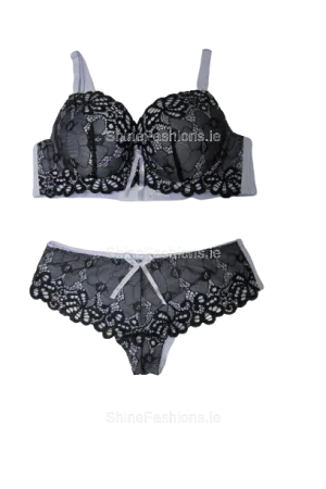 White Lace Detail Lingerie Set