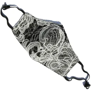 White Lace Over Black Mask