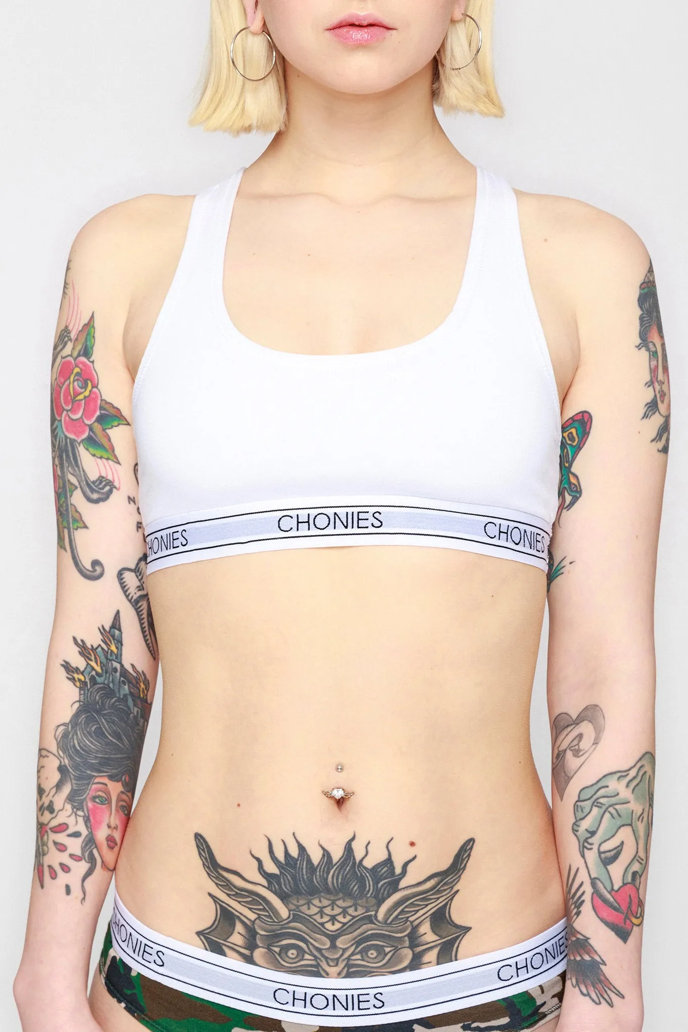 White Sports Bra