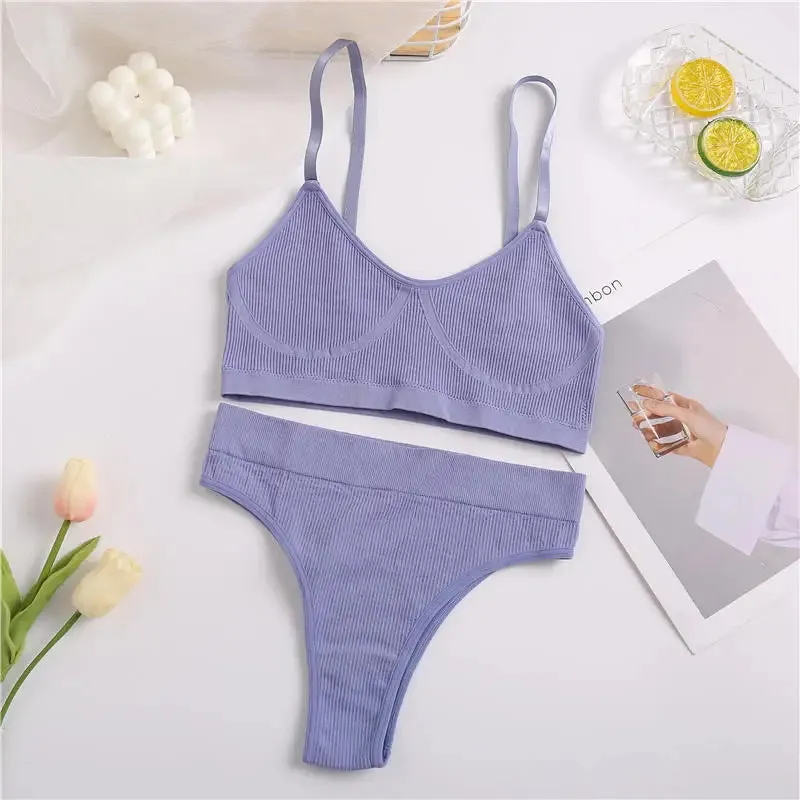 Women Bra Set Panties Sexy Push Up Bralette Sports Lingerie S-XL