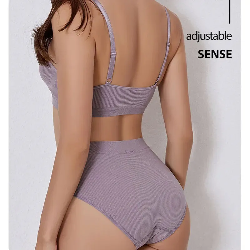Women Bra Set Panties Sexy Push Up Bralette Sports Lingerie S-XL