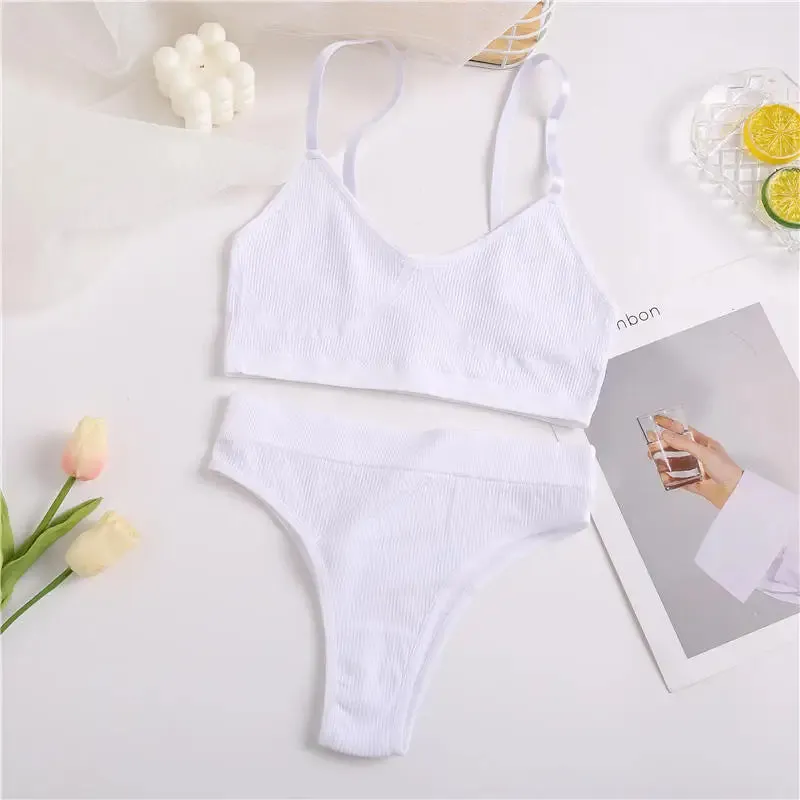 Women Bra Set Panties Sexy Push Up Bralette Sports Lingerie S-XL
