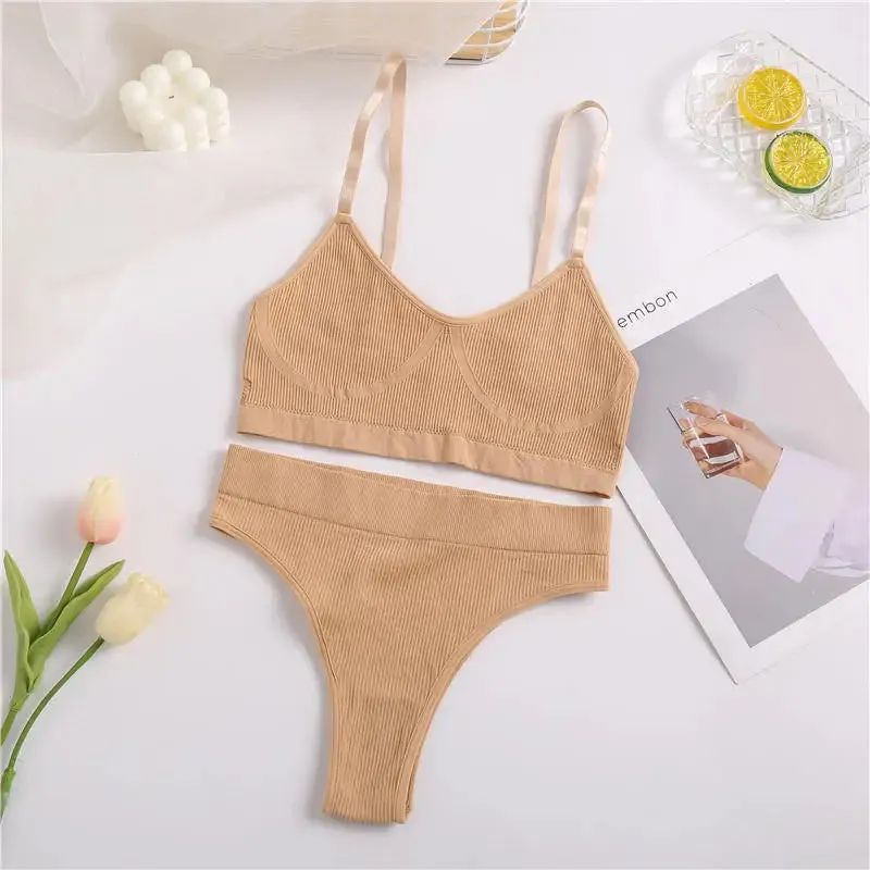 Women Bra Set Panties Sexy Push Up Bralette Sports Lingerie S-XL