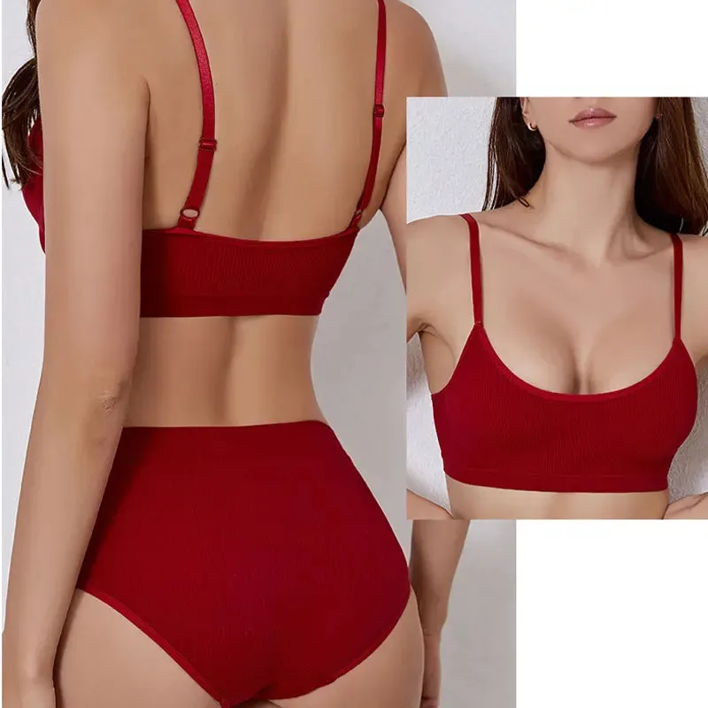 Women Bra Set Panties Sexy Push Up Bralette Sports Lingerie S-XL