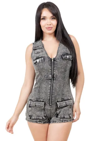 WOMEN FASHION DENIM ROMPERS