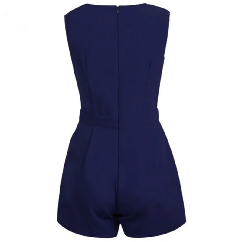 Women Girls Clubwear V Neck Playsuit Bodycon Party Jumpsuit Romper Trousers S-XL NW