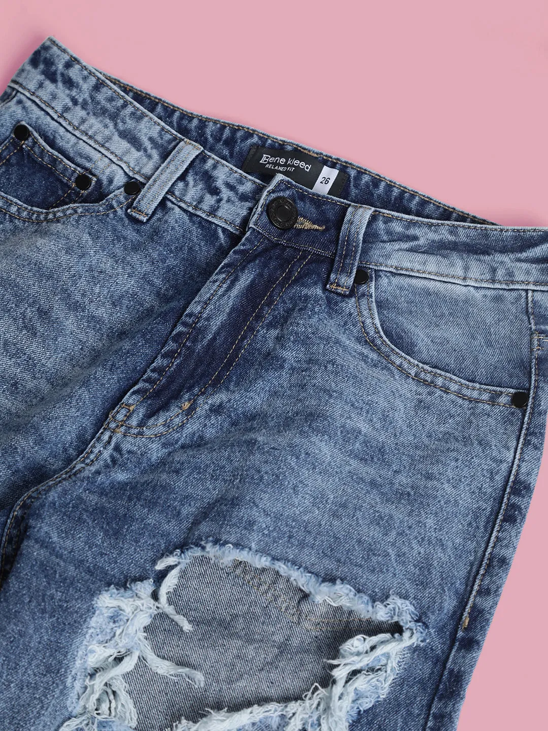 Women Torn and Distressed Relaxed Jeans