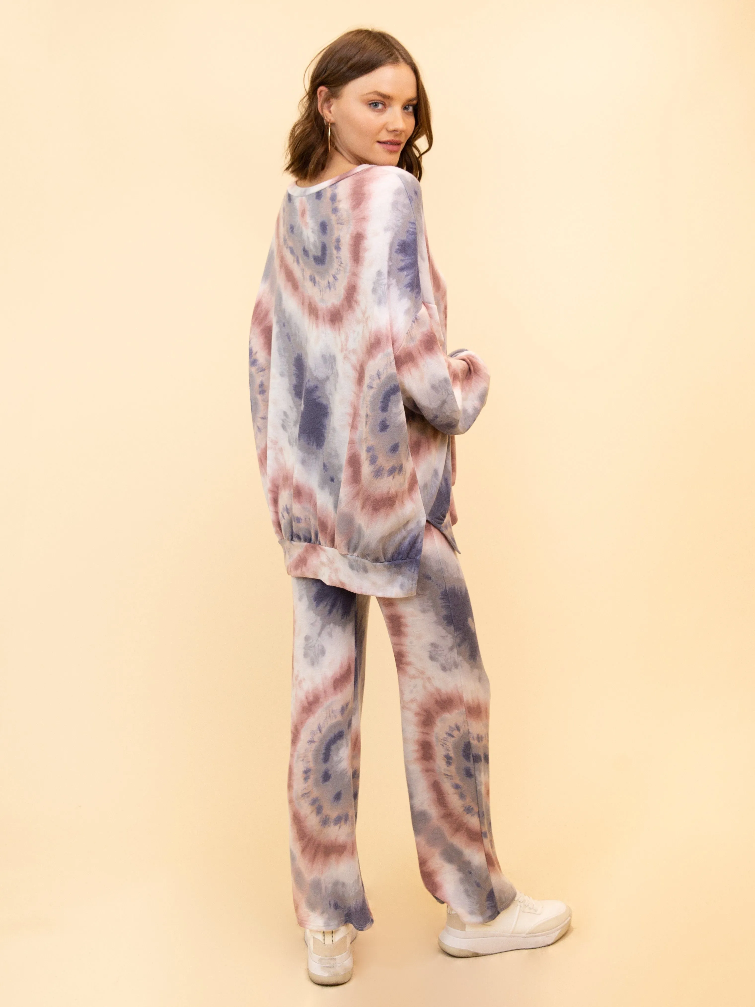 WOMEN'S 2 PCS TIE DYE LOUNGE SET