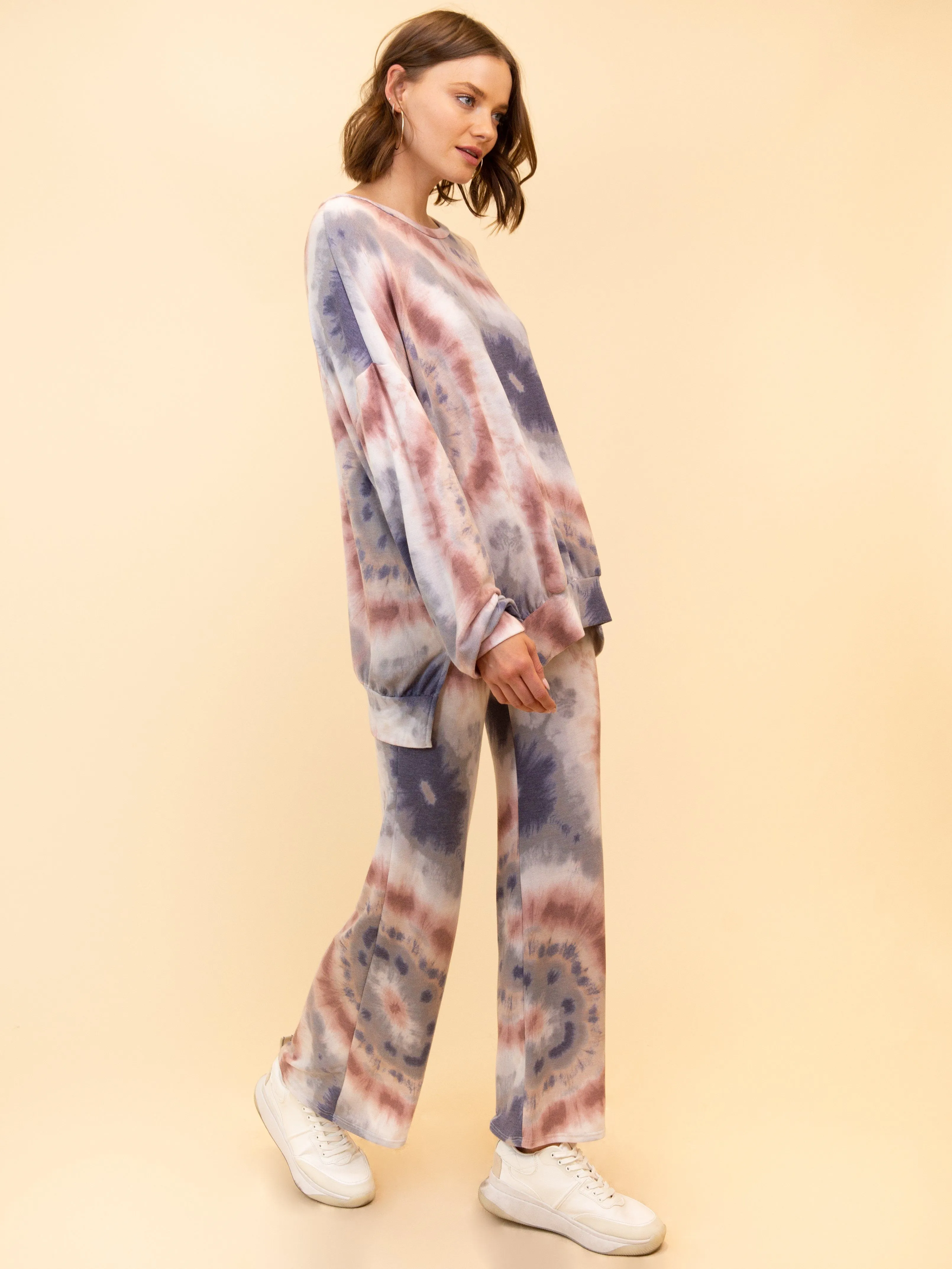 WOMEN'S 2 PCS TIE DYE LOUNGE SET