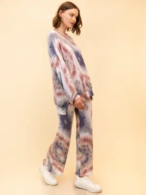 WOMEN'S 2 PCS TIE DYE LOUNGE SET