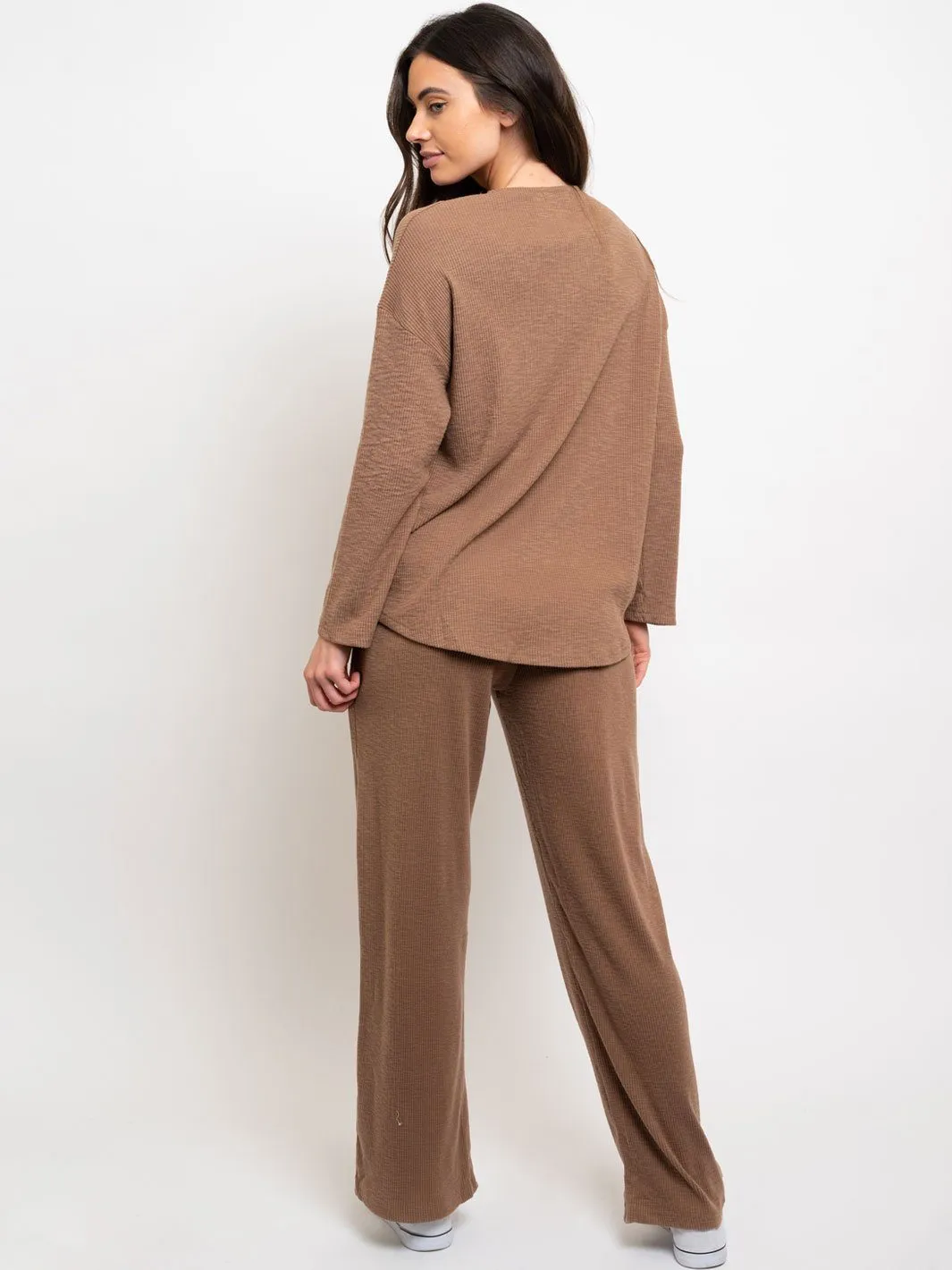 WOMEN'S 2PC LOND SLEEVE TOP AND PANTS SET
