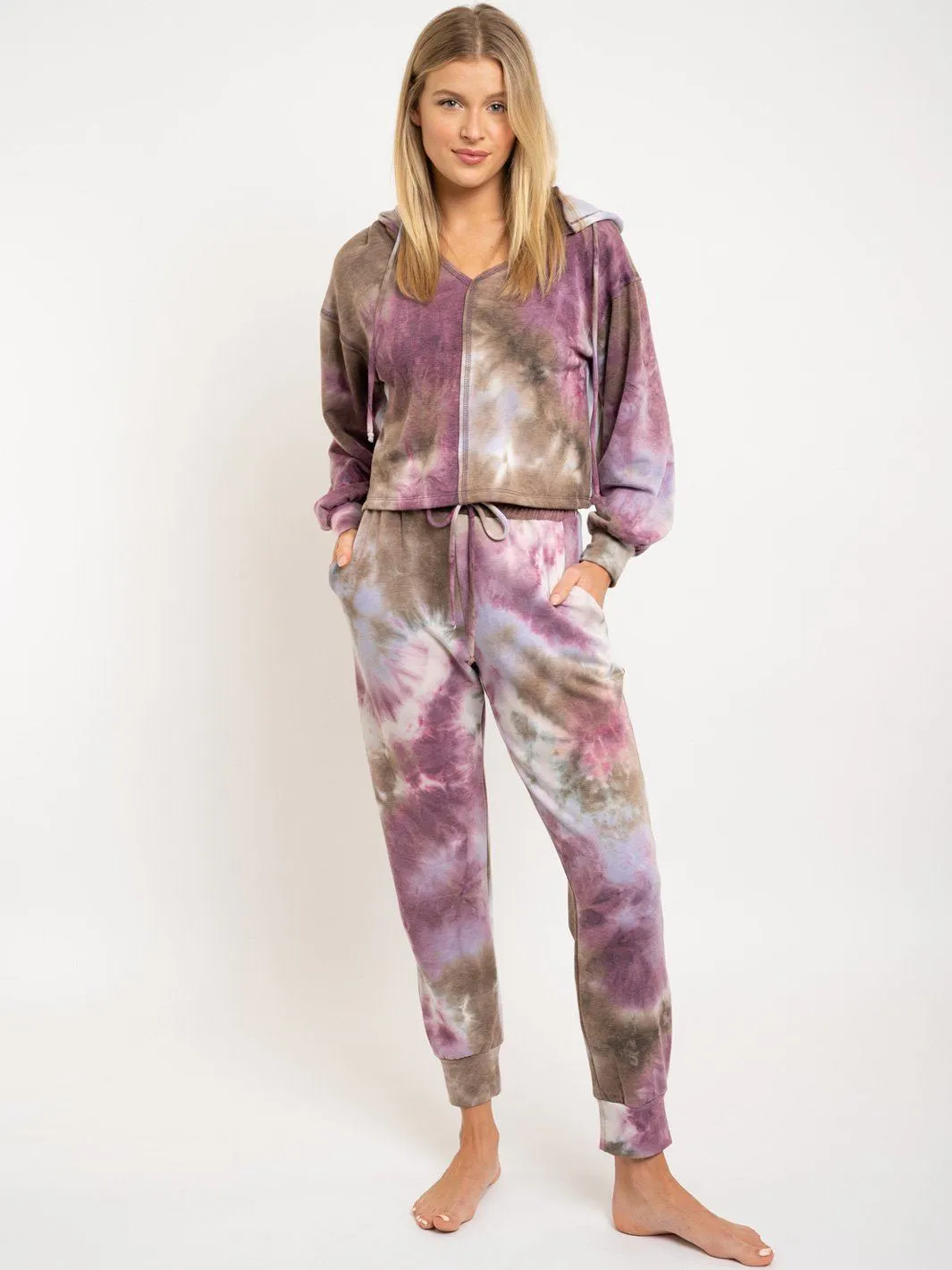 WOMEN'S 2PC. LOUNGE WEAR TIE DYE SET