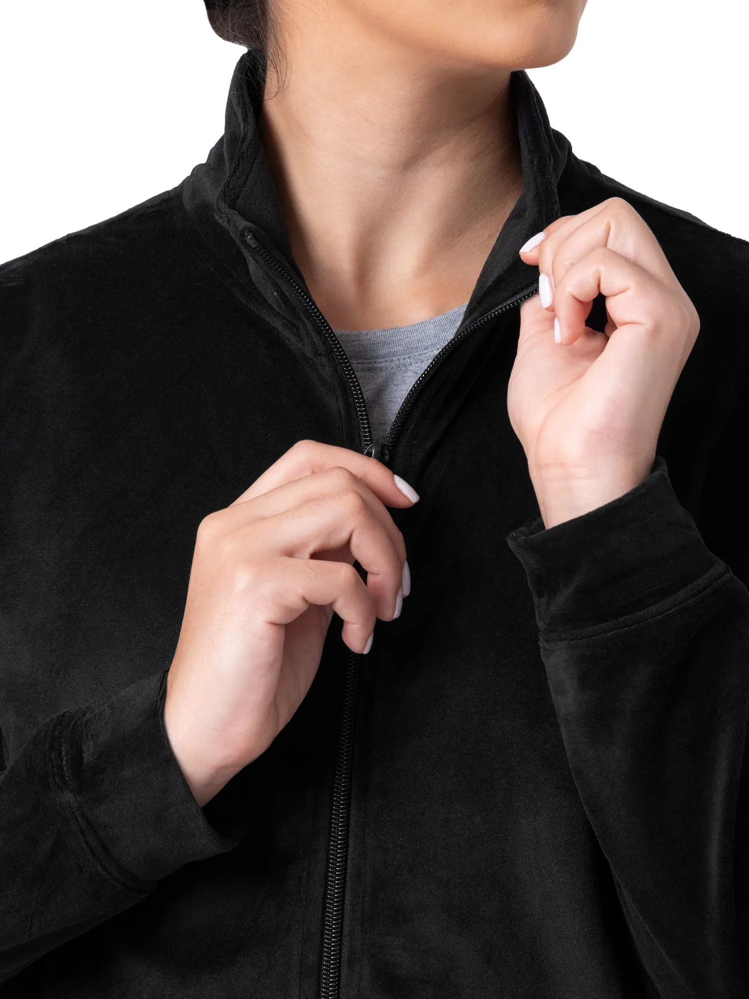 Women's Active Velour Zip-Up Track Jacket & Pants