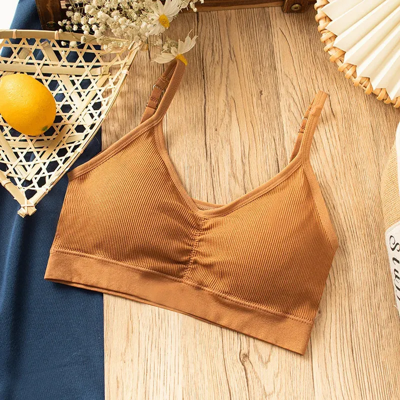 Women's Cotton Tube Top - Sexy Color Matching Bra - Fashion Sports Comfort Tank Top