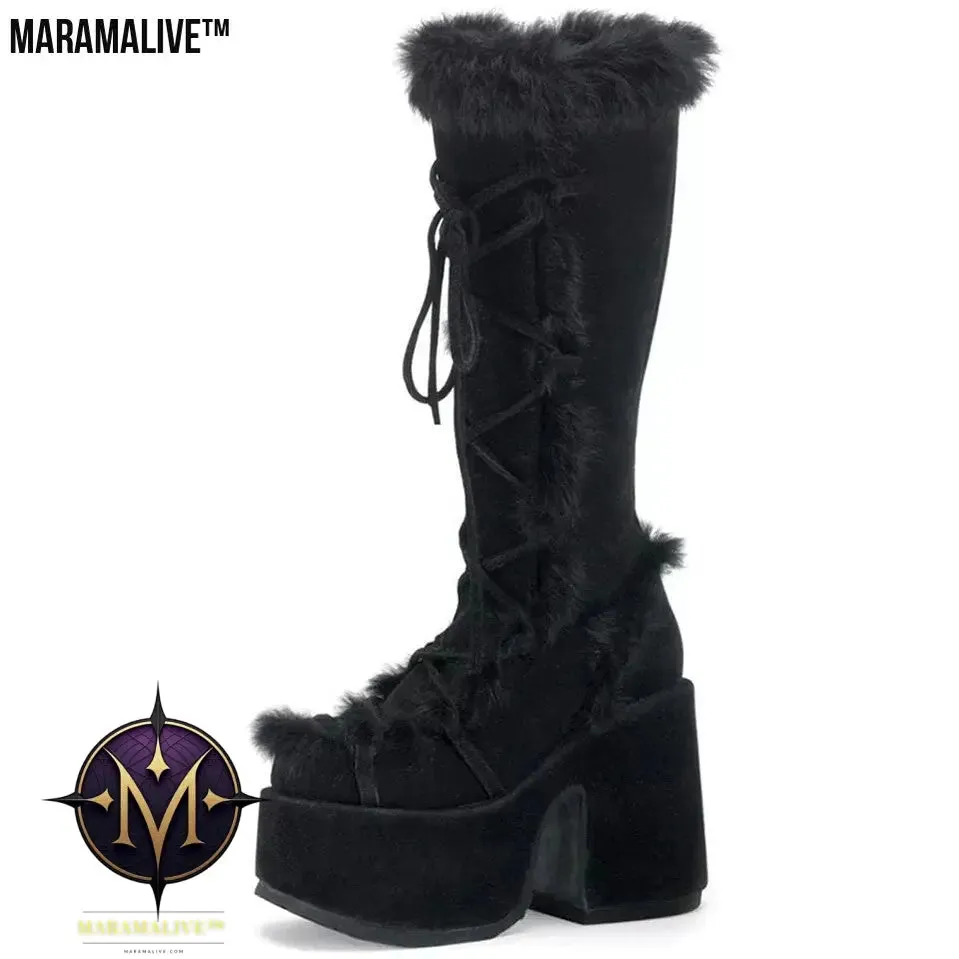 Women's Fashion Platform High Heel Platform Boots