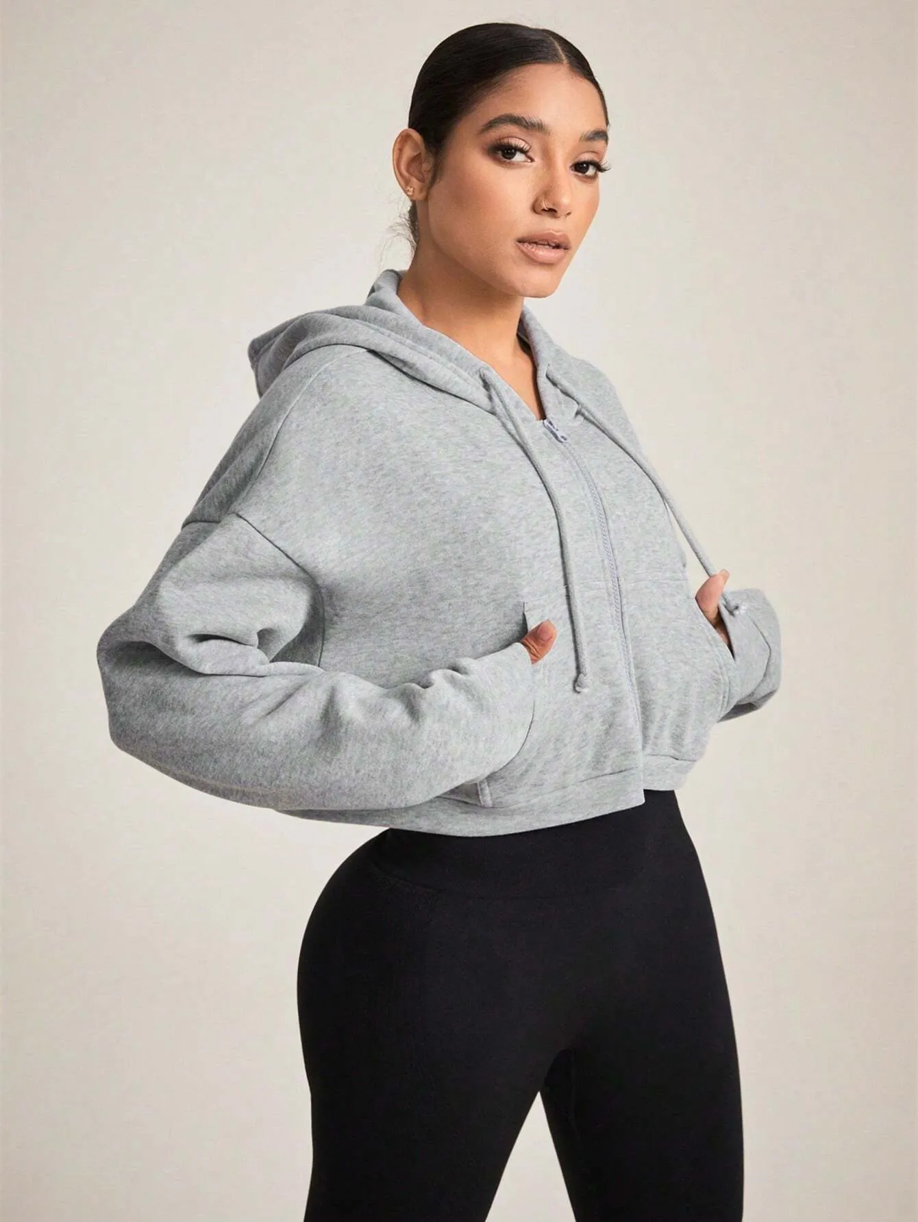 Women's Hooded Sports Sweatshirt with Drawstring | Cozy Fall Hoodie