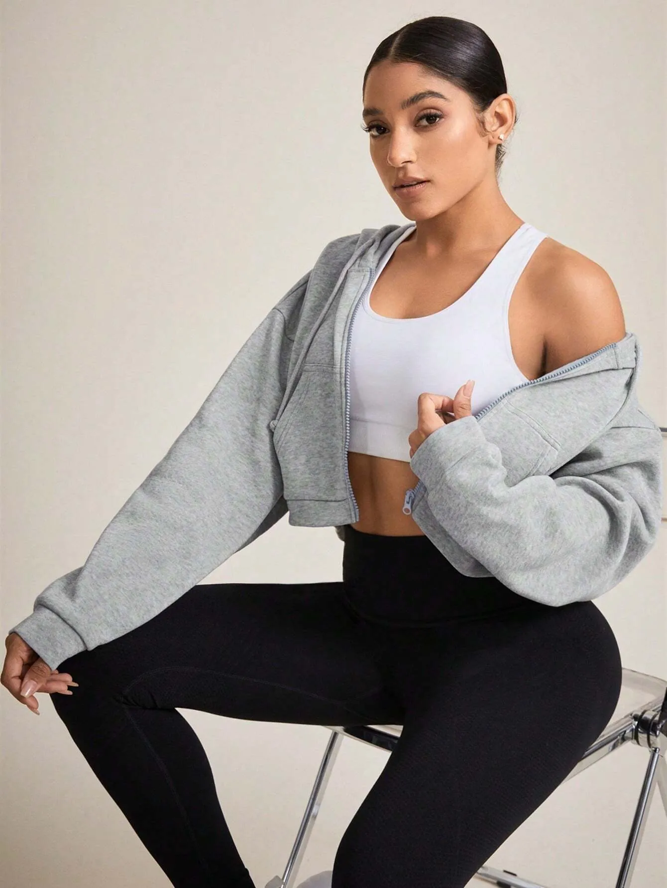 Women's Hooded Sports Sweatshirt with Drawstring | Cozy Fall Hoodie