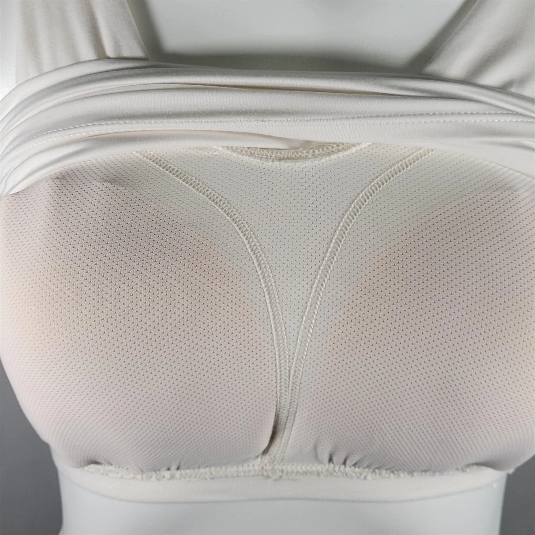 Women's Light Support V-Neck Cropped Sports Bra - White