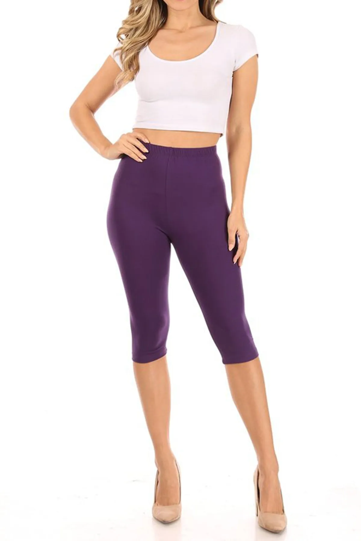 Women's Plus Size Casual Running Yoga Daily Workout Capri Bermuda Short